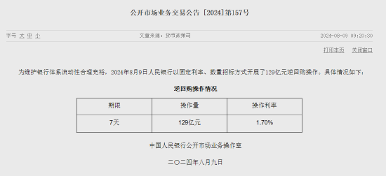 央行启动第二次互换便利操作 金额550亿元
